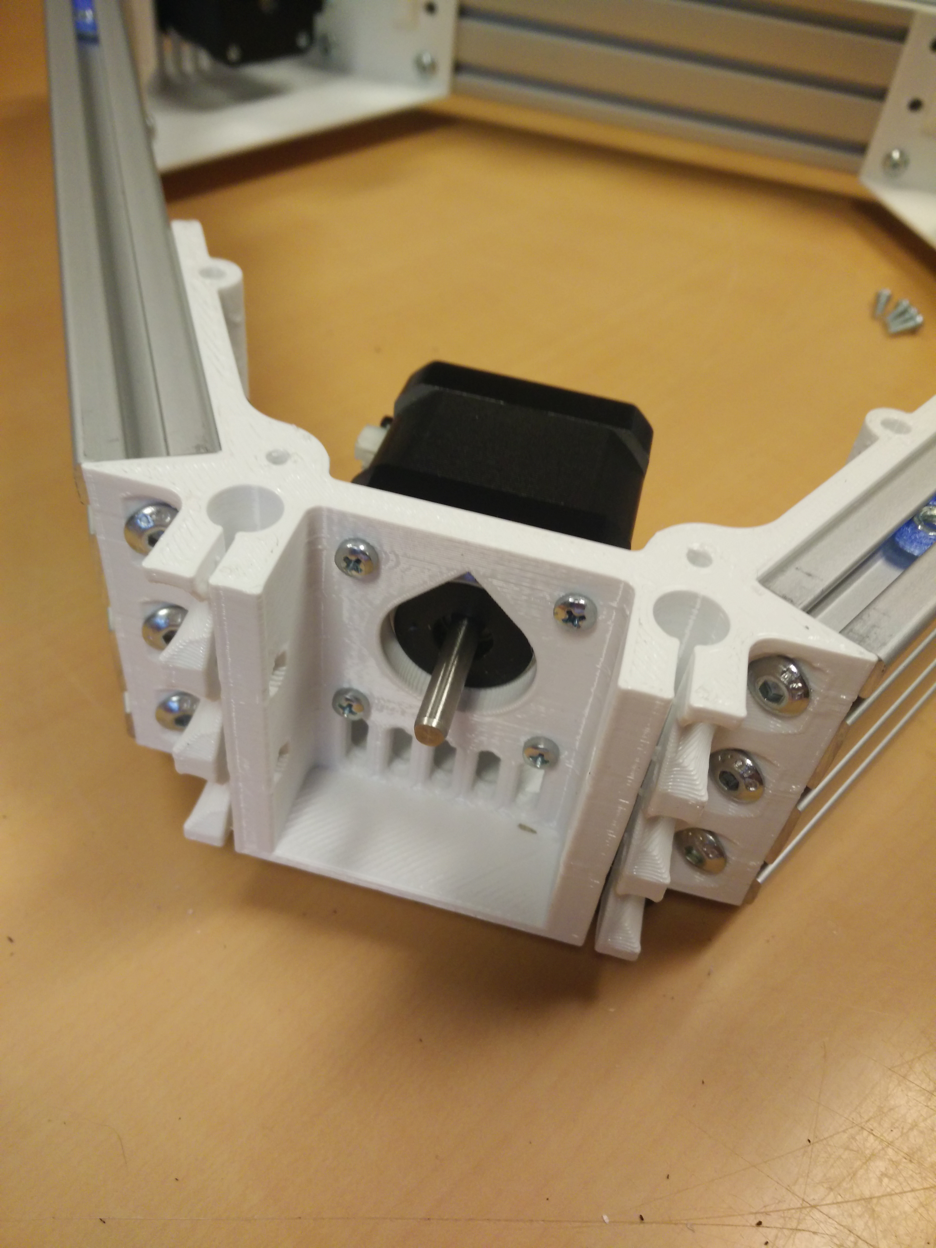 image of stepper motor mounted from the front